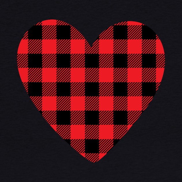 Heart shape plaid pattern valentines day gift idea by KazSells